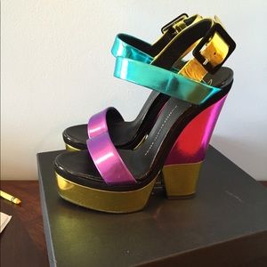 Authentic Giuseppe Zanotti color block sandals